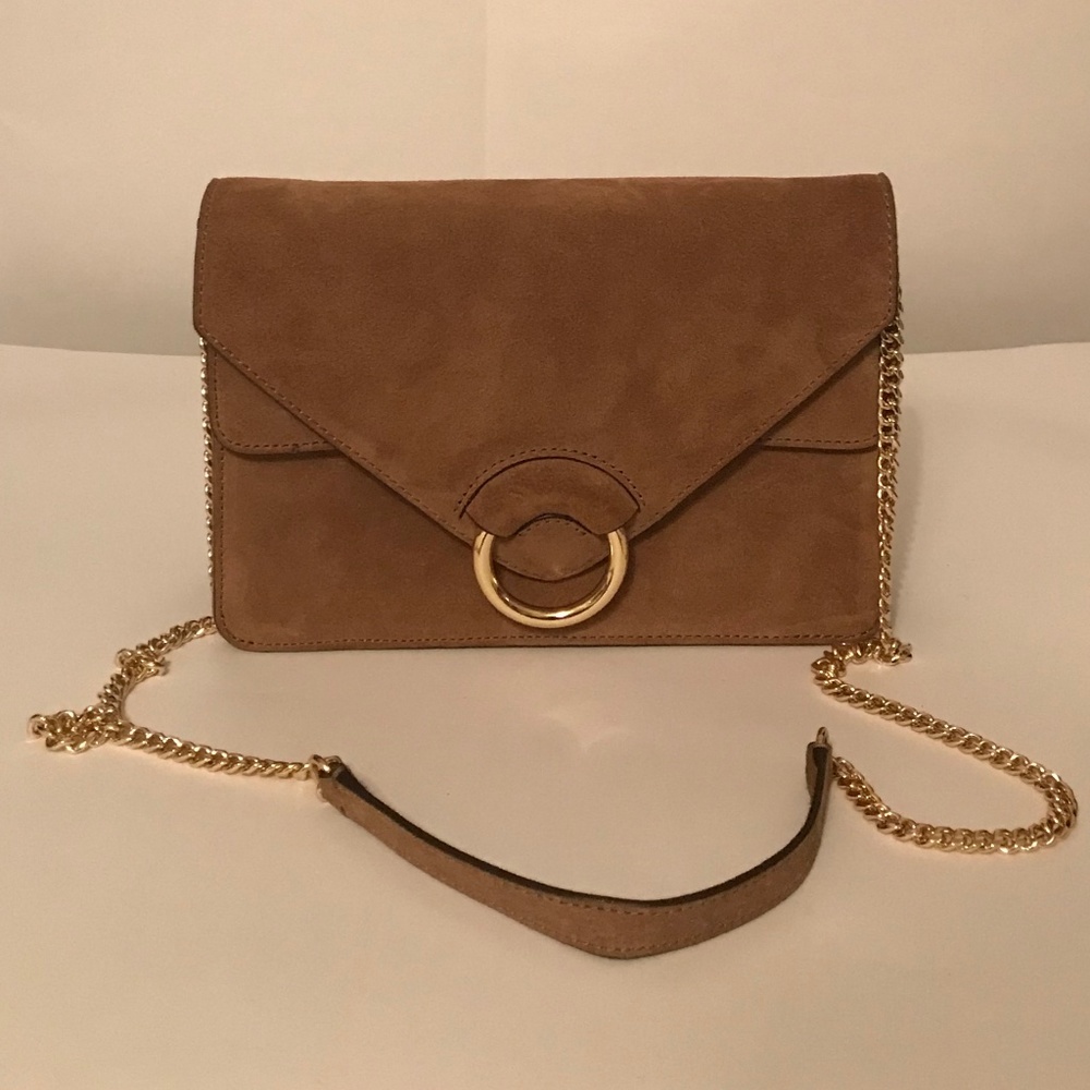 NEW BANANA REPUBLIC Crossbody Accordion Purse Tan